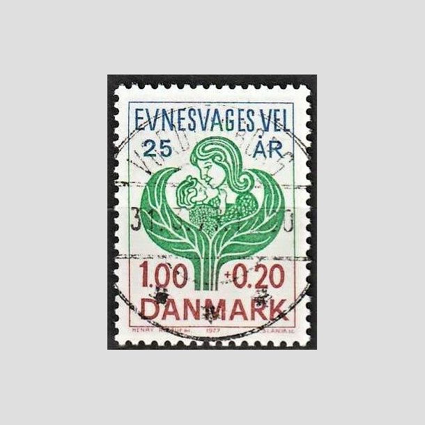 FRIMRKER DANMARK | 1977 - AFA 633 - Evnesvages vel - 1,00 + 0,20 Kr. bl/grn/rd - Pragt Stemplet Vordingborg