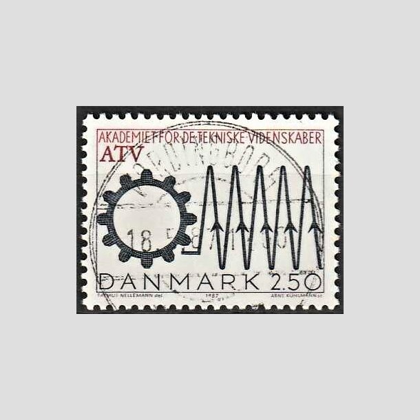 FRIMRKER DANMARK | 1987 - AFA 884 - Tekniske akademi 50 r - 2,50 Kr. sort/rd - Pragt Stemplet Vordingborg