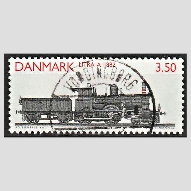 FRIMRKER DANMARK | 1991 - AFA 986 - Lokomotiver - 3,50 Kr. rd/sort - Pragt Stemplet