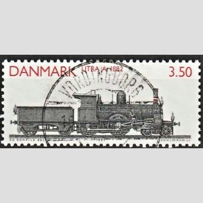 FRIM�RKER DANMARK | 1991 - AFA 986 - Lokomotiver - 3,50 Kr. r�d/sort - Pragt Stemplet Vordingborg
