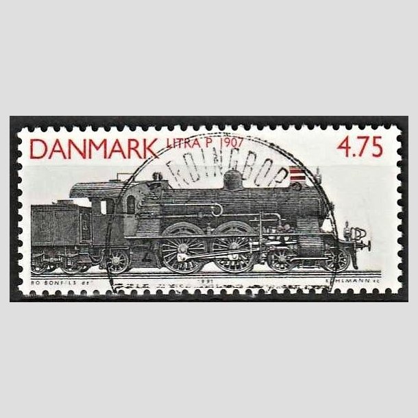 FRIMRKER DANMARK | 1991 - AFA 988 - Lokomotiver - 4,75 Kr. rd/sort - Pragt Stemplet Vordingborg