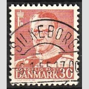FRIMRKER DANMARK | 1952-53 - AFA 337 - Fr. IX 30 re rd - Lux Stemplet Silkeborg