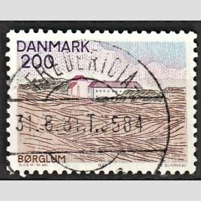 FRIM�RKER DANMARK | 1980 - AFA 702 - Nord for Limfjorden - 200 �re flerfarvet - Pragt Stemplet Fredericia