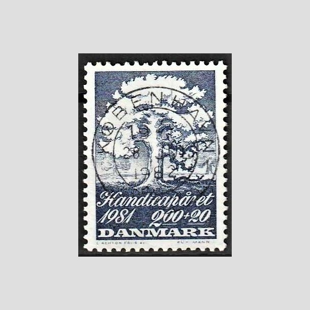 FRIMRKER DANMARK | 1981 - AFA 736 - Internationalt handicapr - 2,00 Kr. + 20 re bl - Lux Stemplet