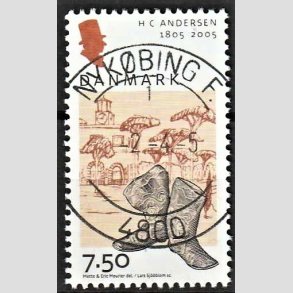 FRIM�RKER DANMARK | 2005 - AFA 1425 - H.C. Andersen - 7,50 Kr. Rejsest�vler - Pragt Stemplet