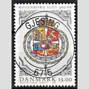 FRIM�RKER DANMARK | 2006 - AFA 1465 - Rosenborg Slot 400 �r. - 13,00 Kr. Rigsv�bnet - Pragt Stemplet