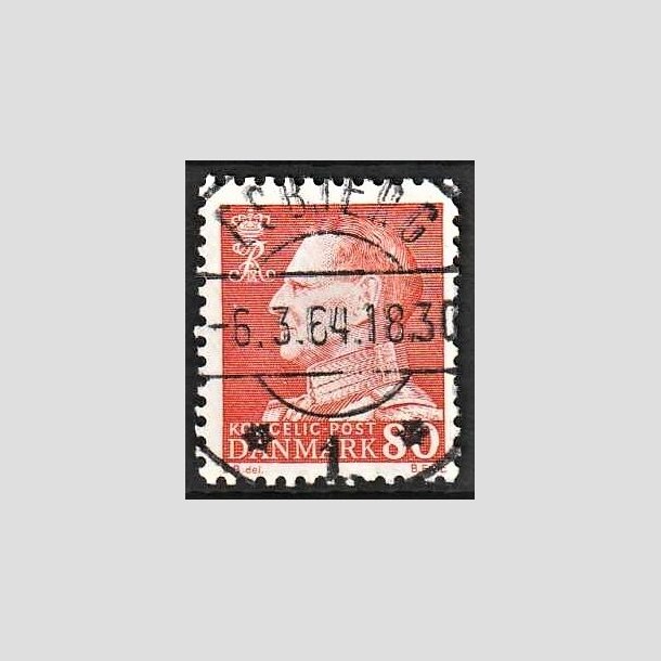 FRIMRKER DANMARK | 1961-62 - AFA 400 - Fr. IX 80 re orangegul - Lux Stemplet Esbjerg