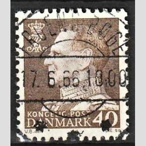 FRIMRKER DANMARK | 1965 - AFA 431 - Fr. IX 40 re brun - Pragt Stemplet Fruens Bge