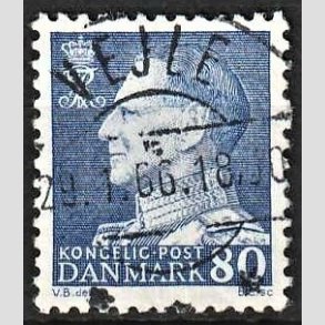 FRIMRKER DANMARK | 1965 - AFA 433 - Fr. IX 80 re bl - Pragt Stemplet