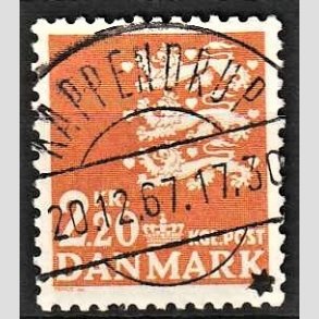 FRIMRKER DANMARK | 1967 - AFA 464F - Rigsvben 2,20 Kr. orange - Lux Stemplet Kappendrup