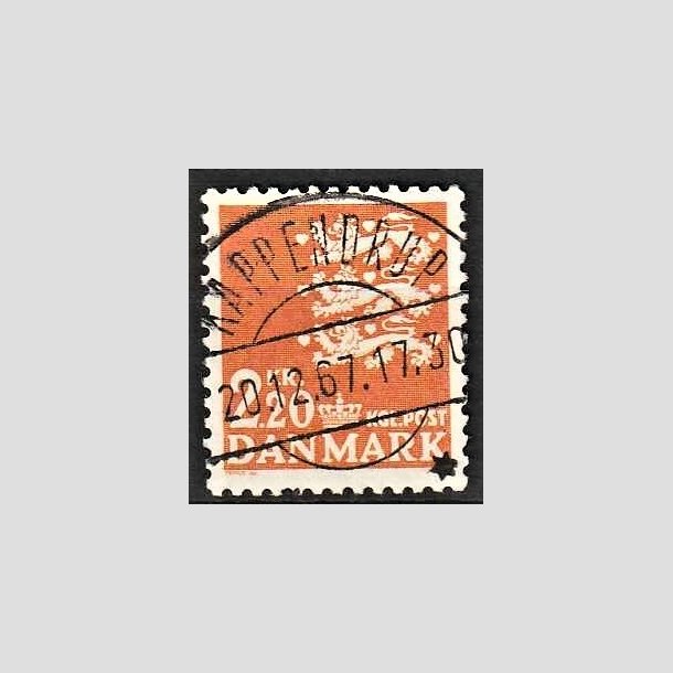 FRIMRKER DANMARK | 1967 - AFA 464F - Rigsvben 2,20 Kr. orange - Lux Stemplet Kappendrup