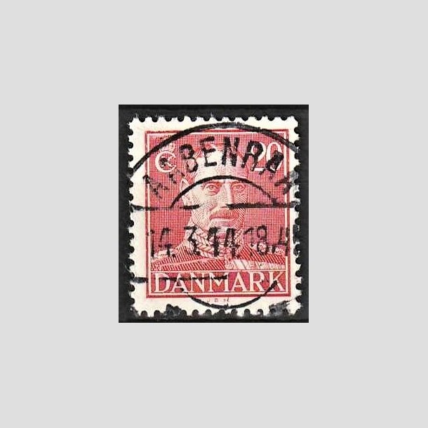FRIMRKER DANMARK | 1942-44 - AFA 276 - Chr. X 20 re rd - Lux Stemplet