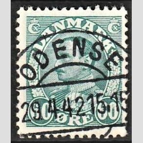 FRIMRKER DANMARK | 1934 - AFA 210 - Chr. X 60 re blgrn - Lux Stemplet