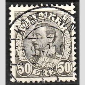 FRIMRKER DANMARK | 1934 - AFA 209 - Chr. X 50 re gr - Lux Stemplet 