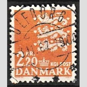 FRIMRKER DANMARK | 1967 - AFA 464F - Rigsvben 2,20 Kr. orange - Lux Stemplet Ulfborg