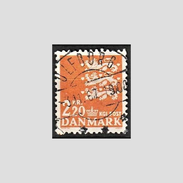 FRIMRKER DANMARK | 1967 - AFA 464F - Rigsvben 2,20 Kr. orange - Lux Stemplet Ulfborg