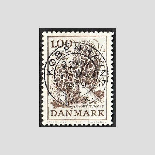 FRIMRKER DANMARK | 1978 - AFA 669 - Sjldne svampe - 1,00 Kr. brun - Pragt Stemplet