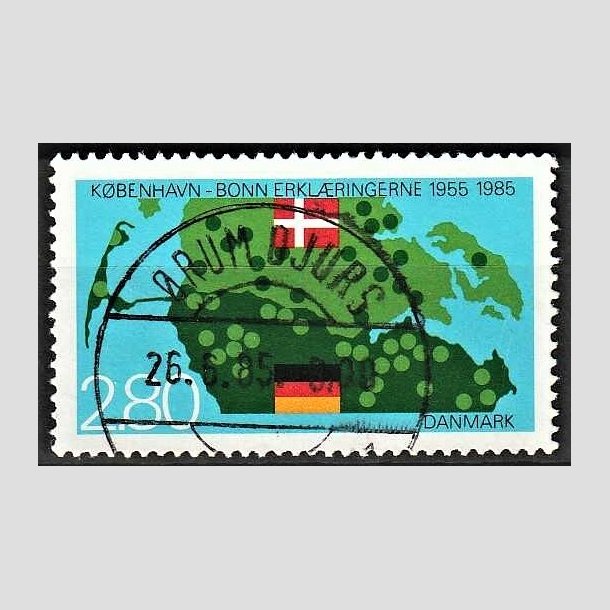 FRIMRKER DANMARK | 1985 - AFA 826 - Kbenhavn-Bonn - 2,80 Kr. flerfarvet - Pragt Stemplet rum Djurs