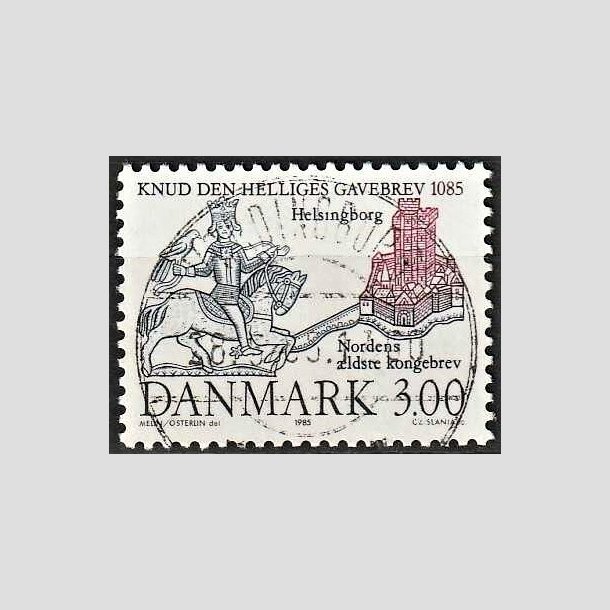 FRIMRKER DANMARK | 1985 - AFA 835 - Domkirken i Lund - 3,00 Kr. mrkbl/lilla - Pragt Stemplet Vordingborg