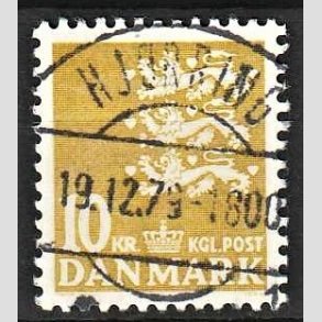 FRIMRKER DANMARK | 1976 - AFA 622 - Rigsvben 10 Kr. gul - Pragt Stemplet Hjrring