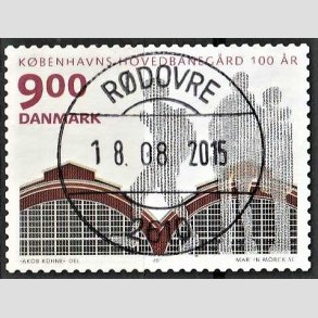 FRIM�RKER DANMARK | 2011 - AFA 1677 - KBH Hovedbaneg�rd 100 �r - 9,00 Kr. flerfarvet - Pragt Stemplet R�dovre