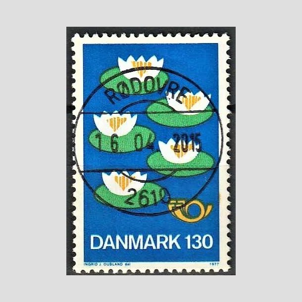FRIMRKER DANMARK | 1977 - AFA 632 - Nordisk Rds 25. session - 130 re bl/grn/gul - Lux Stemplet Rdovre