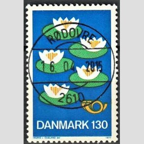 FRIM�RKER DANMARK | 1977 - AFA 632 - Nordisk R�ds 25. session - 130 �re bl�/gr�n/gul - Lux Stemplet R�dovre