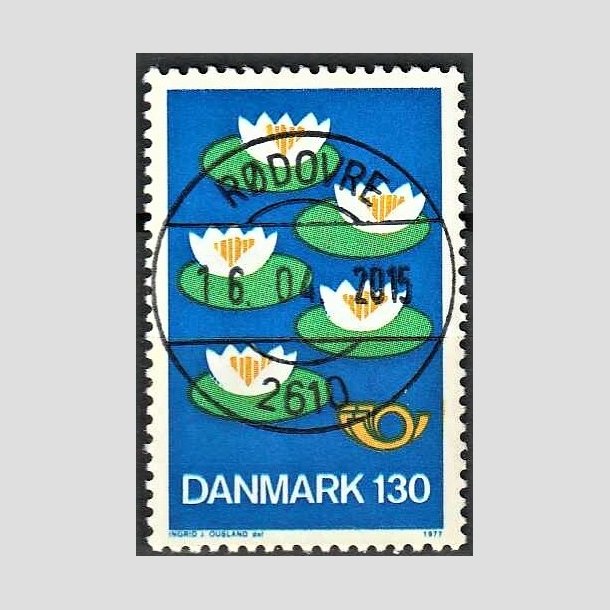 FRIMRKER DANMARK | 1977 - AFA 632 - Nordisk Rds 25. session - 130 re bl/grn/gul - Lux Stemplet Rdovre