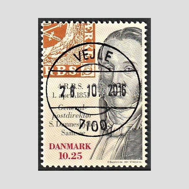 FRIMRKER DANMARK | 2001 - AFA 1279 - Frimrket 150 r - 10,25 Kr. flerfarvet - Lux Stemplet Vejle