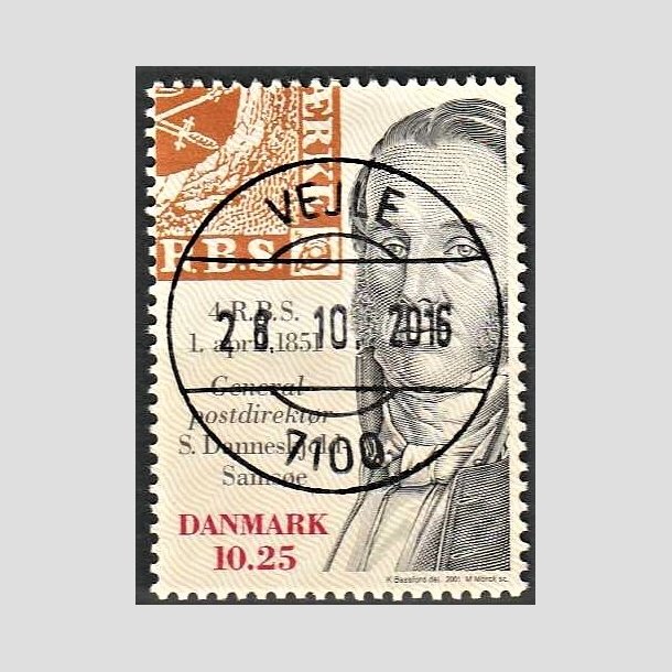 FRIMRKER DANMARK | 2001 - AFA 1279 - Frimrket 150 r - 10,25 Kr. flerfarvet - Lux Stemplet Vejle
