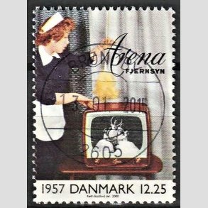 FRIMRKER DANMARK | 2000 - AFA 1260 - 1900-tallet. Serie 3. - 12,25 Kr. Kommunikation 1957 - Pragt Stemplet Brndby