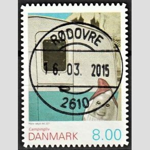 FRIM�RKER DANMARK | 2011 - AFA 1653Ea - Campingliv - 8,00 Kr. flerfarvet - Lux Stemplet R�dovre