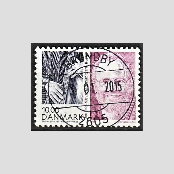 FRIMRKER DANMARK | 2008 - AFA 1553 - Store danskere 2. - 10,00 Kr. Niels H. . Pedersen - Pragt Stemplet