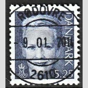 FRIMRKER DANMARK | 2000 - AFA 1246 - Dronning Margrethe II - 5,25 mrkbl - Pragt Stemplet Rdovre