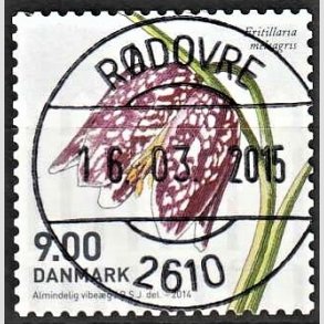 FRIM�RKER DANMARK | 2014 - AFA 1766 - For�rsblomster - 9,00 Kr. flerfarvet - Pragt Stemplet