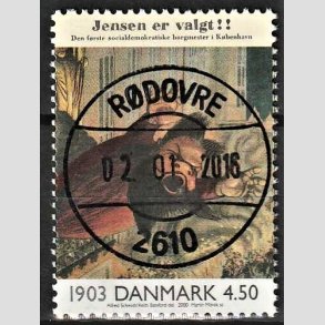 FRIMRKER DANMARK | 2000 - AFA 1236 - 1900-tallet serie 1 - 4,50 Kr. flerfarvet - Pragt Stemplet Rdovre