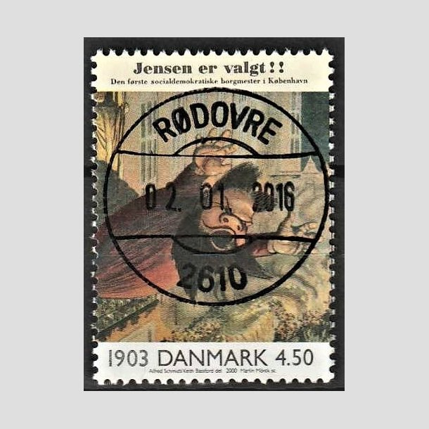 FRIMRKER DANMARK | 2000 - AFA 1236 - 1900-tallet serie 1 - 4,50 Kr. flerfarvet - Pragt Stemplet Rdovre