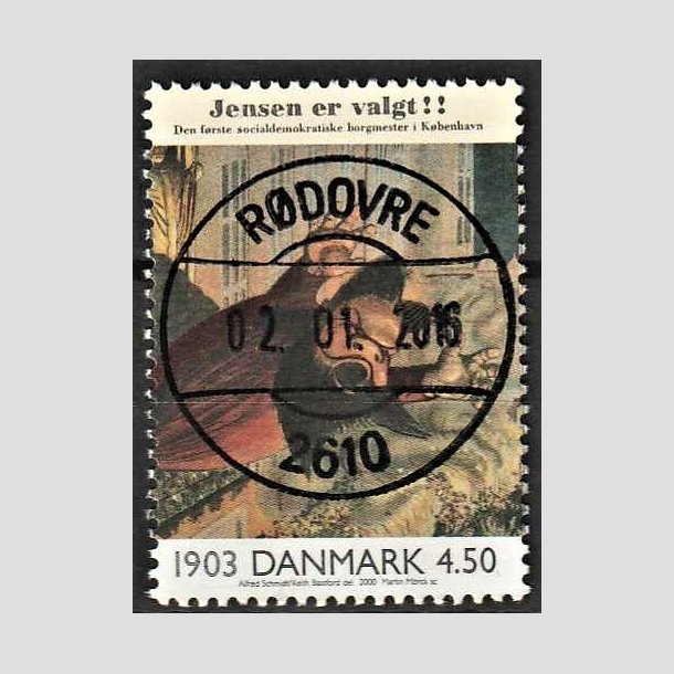 FRIMRKER DANMARK | 2000 - AFA 1236 - 1900-tallet serie 1 - 4,50 Kr. flerfarvet - Pragt Stemplet Rdovre