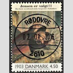 FRIMRKER DANMARK | 2000 - AFA 1236 - 1900-tallet serie 1 - 4,50 Kr. flerfarvet - Pragt Stemplet Rdovre