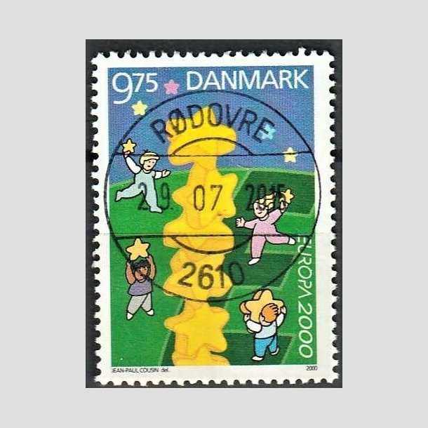 FRIMRKER DANMARK | 2000 - AFA 1256 - Europamrke - 9,75 Kr. flerfarvet - Pragt Stemplet