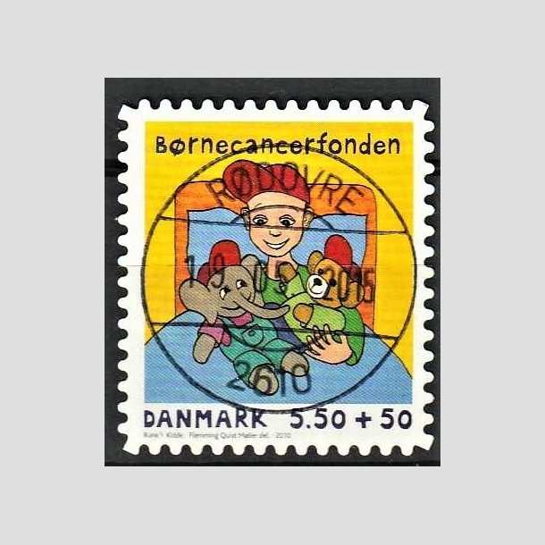 FRIMRKER DANMARK | 2010 - AFA 1605Ea - Brnecanserfonden - 5,50 + 0,50 Kr. flerfarvet - Pragt Stemplet Rdovre