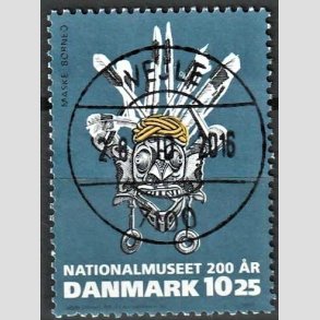 FRIMRKER DANMARK | 2007 - AFA 1504 - Nationalmuseet 200 r. - 10,25 Kr. flerfarvet - Pragt Stemplet Vejle