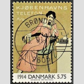FRIMRKER DANMARK | 2000 - AFA 1238 - 1900-tallet serie 1 - 5,75 Kr. flerfarvet - Pragt Stemplet