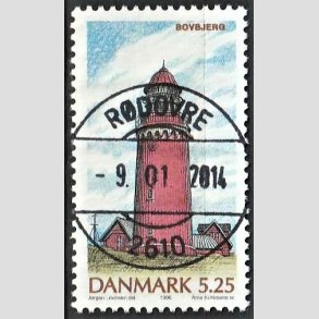 FRIM�RKER DANMARK | 1996 - AFA 1126 - Danske Fyrt�rne - 5,25 Kr. flerfarvet - Pragt Stemplet R�dovre