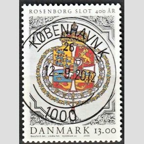 FRIM�RKER DANMARK | 2006 - AFA 1465 - Rosenborg Slot 400 �r. - 13,00 Kr. Rigsv�bnet - Pragt Stemplet 