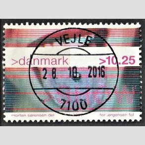 FRIM�RKER DANMARK | 2001 - AFA 1290 - Show - 10,25 Kr. piercing - Pragt Stemplet Vejle