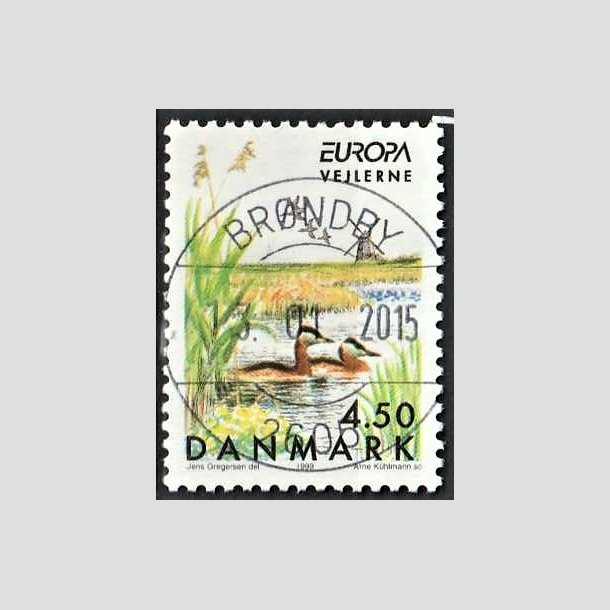 FRIMRKER DANMARK | 1999 - AFA 1209 - Naturreservater - 4,50 Kr. Vejlerne - Pragt Stemplet