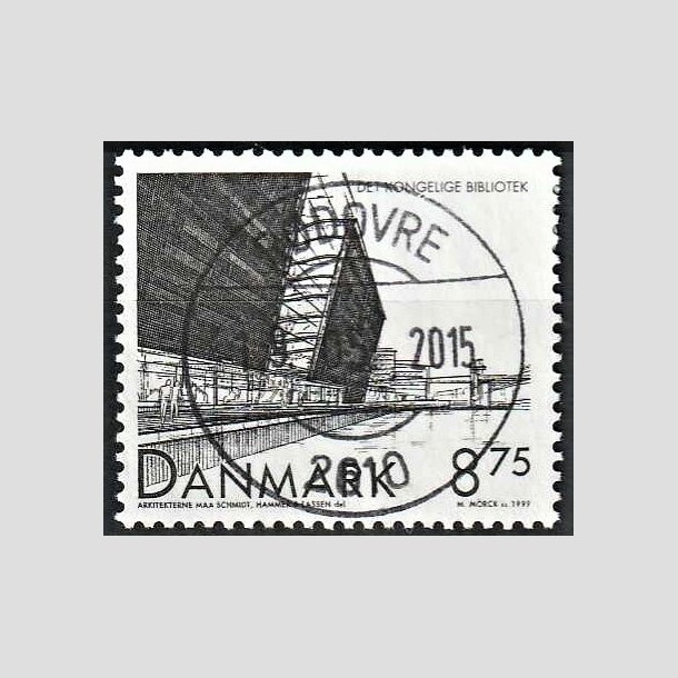 FRIMRKER DANMARK | 1999 - AFA 1221 - Det Kongelige Bibliotek - 8,75 Kr. sort - Pragt Stemplet