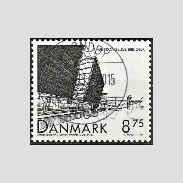 FRIMRKER DANMARK | 1999 - AFA 1221 - Det Kongelige Bibliotek - 8,75 Kr. sort - Pragt Stemplet