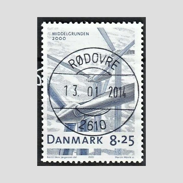 FRIMRKER DANMARK | 2007 - AFA 1495 - Danske vindmller - 8,25 Kr. bl - Pragt Stemplet Rdovre